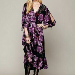 Free People Breathing Jasmine Midi Dress – Boho Floral | Size S